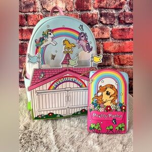 🌈 Loungefly My Little Pony 40th Anniv. Stable Mini Backpack & Wallet Set